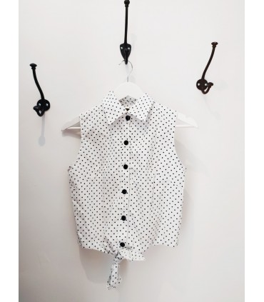 CAMISA TOPOS NEGROS