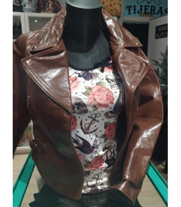 CAZADORA MARRON MUJER