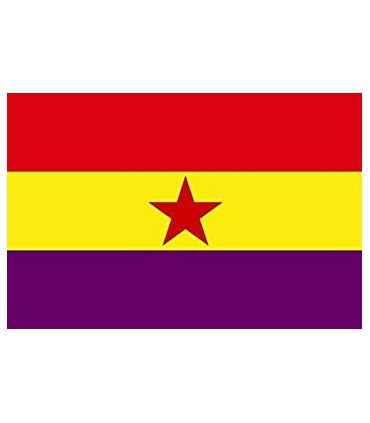 BANDERA REPUBLICA ESTRELLA ROJA