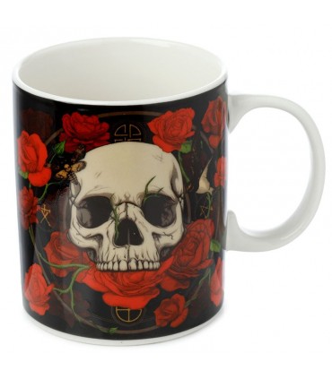 TAZA CALAVERA Y ROSAS