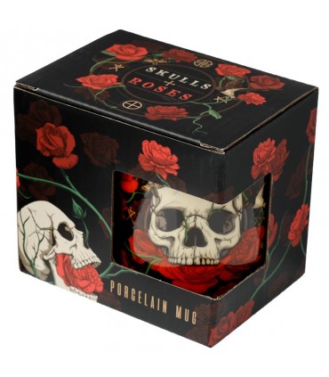 TAZA CALAVERA Y ROSAS