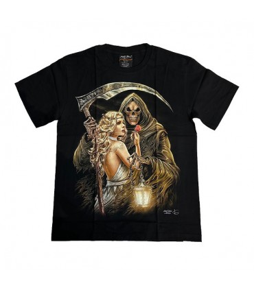 CAMISETA "MUERTE Y MUJER"