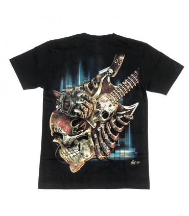 CAMISETA "GUITARRA Y CALAVERA"
