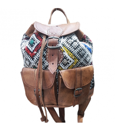 MOCHILA PIEL TELA