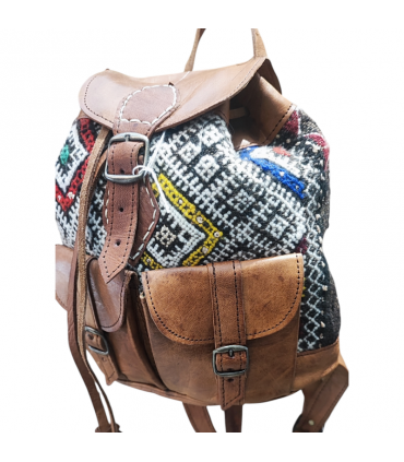 MOCHILA PIEL TELA