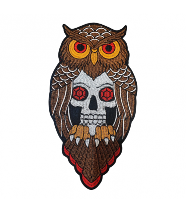 PARCHE BUHO CALAVERA