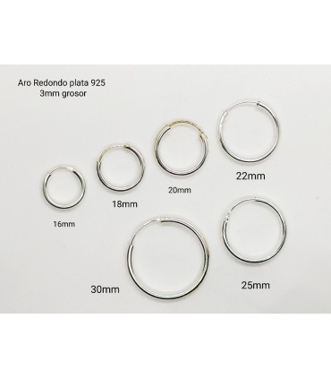 ARO PLATA REDONDO 3MM